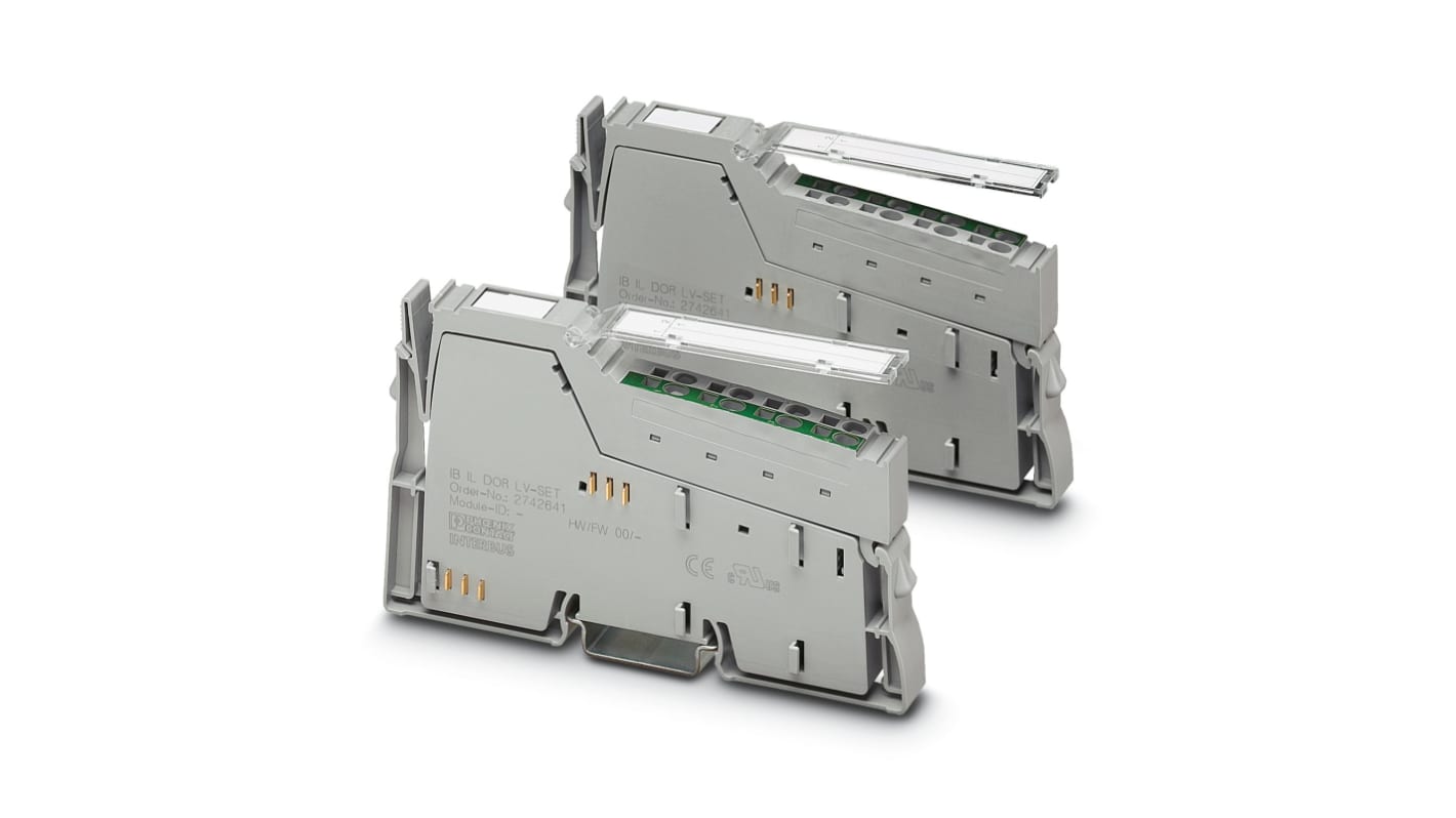 Phoenix Contact IB IL DOR LV-SET-PAC Series Grey, Spring Cage Termination