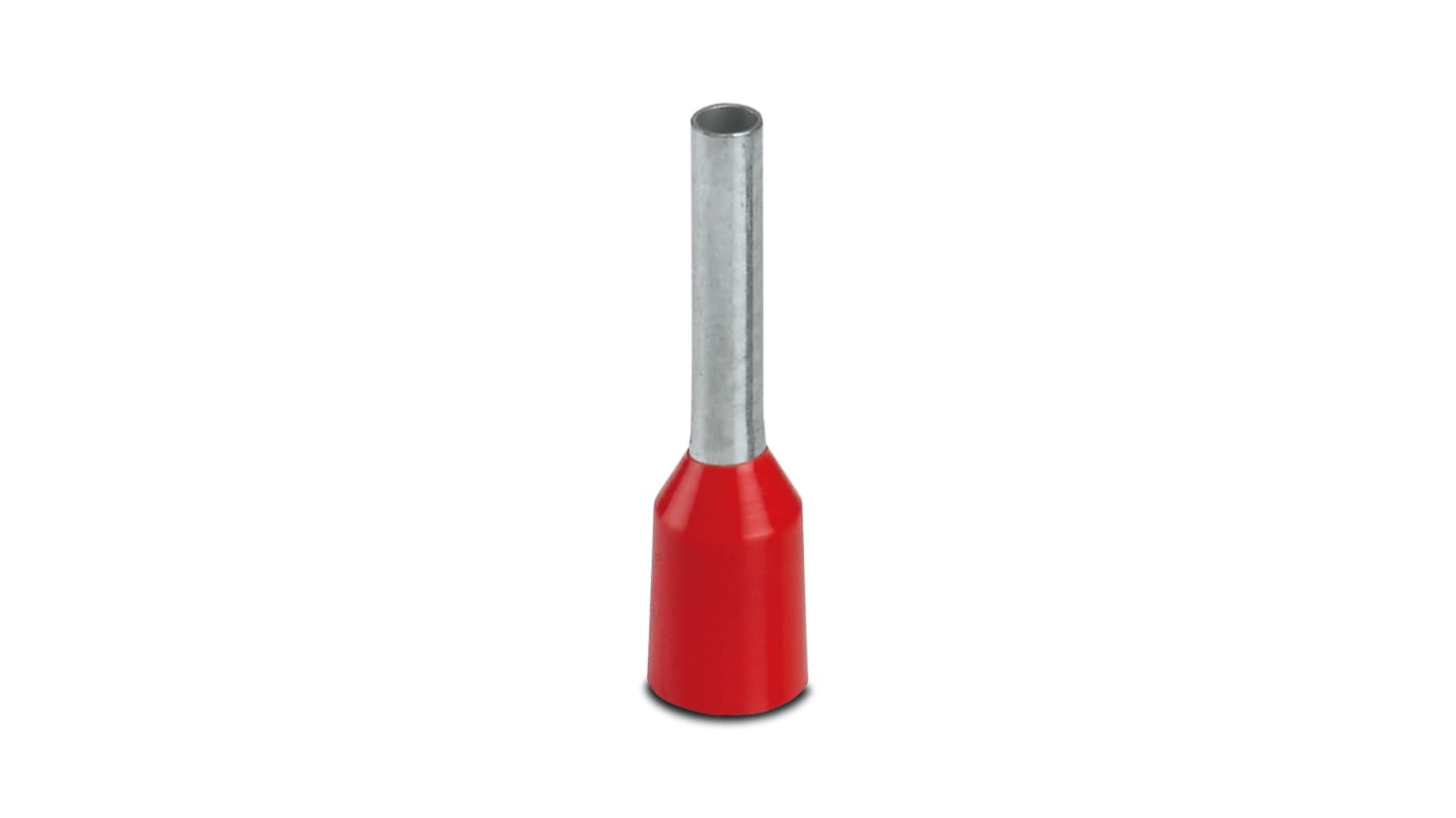 Phoenix Contact, AI Insulated Ferrule, 1.5mm Pin Diameter, Red