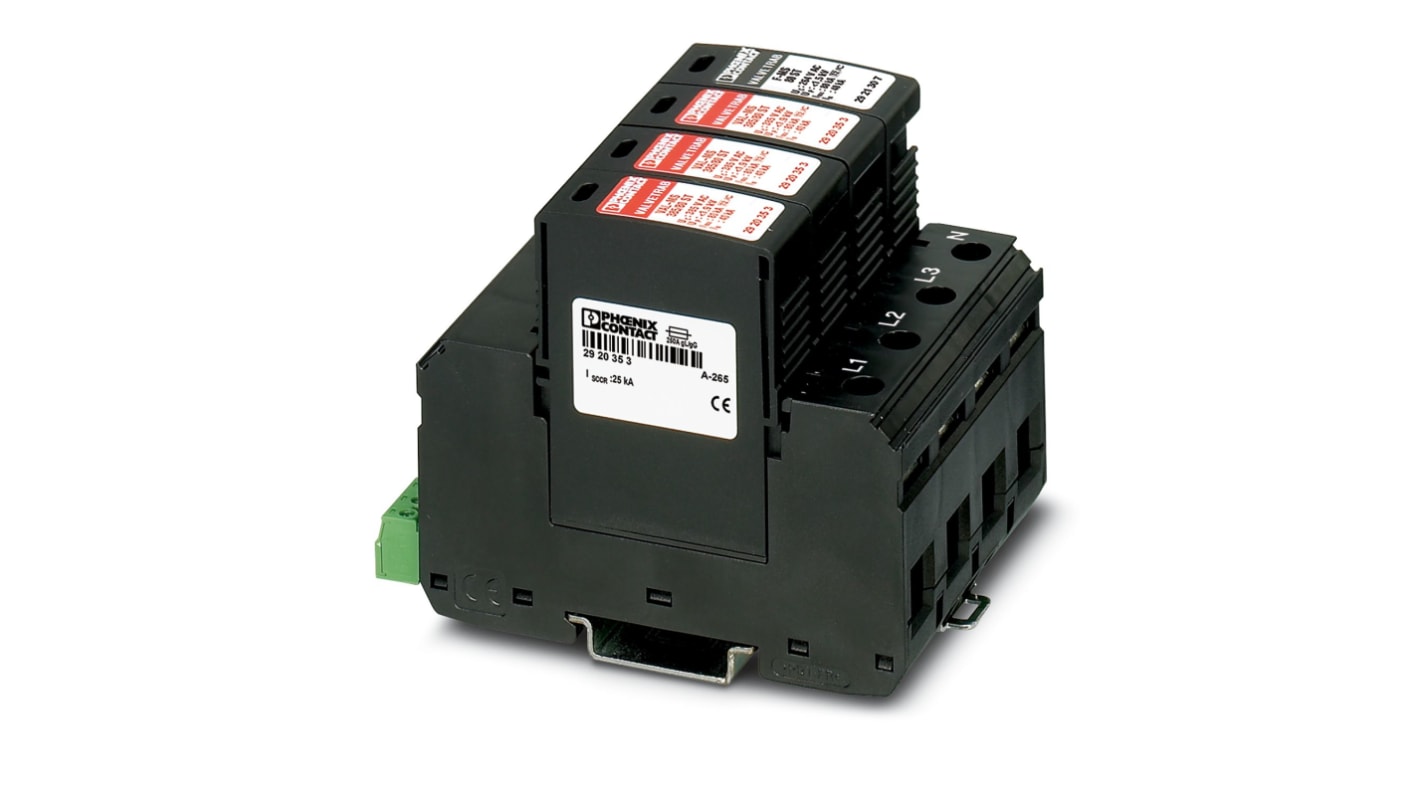 Phoenix Contact 1 Phase Surge Arrester, DIN Rail Mount