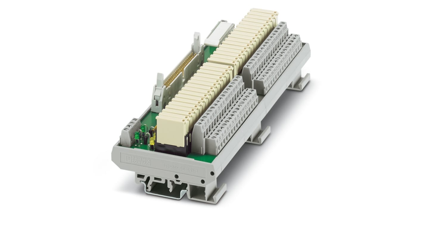 Phoenix Contact UMK-32 RM/MR-G24/1/PLC Series 32-Contact Female Interface Module, D-sub Connector, DIN Rail Mount, 3A