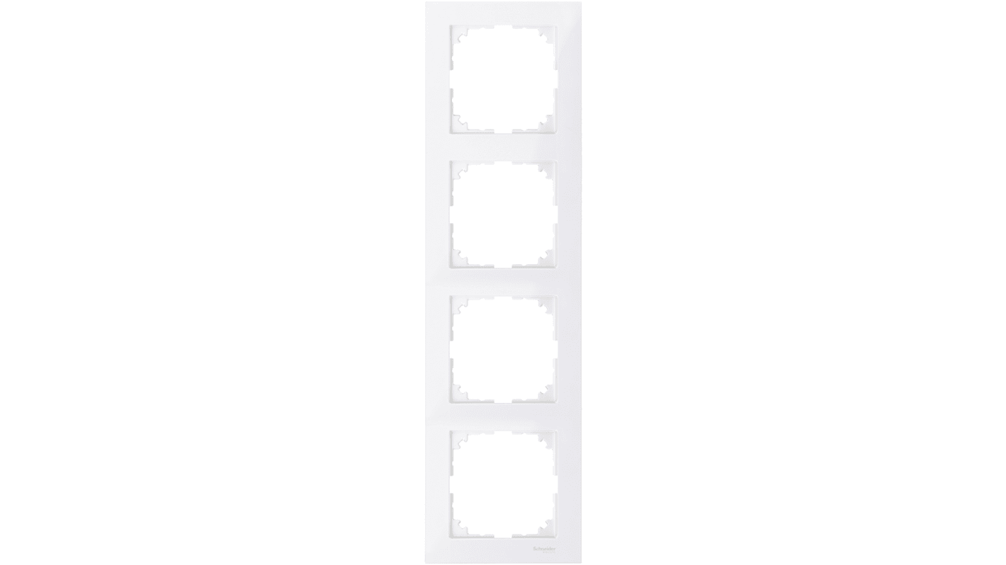 Schneider Electric White 4 Gang Cover