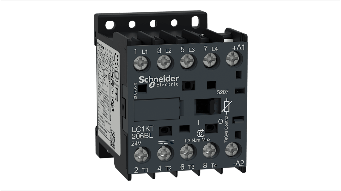 Stycznik 24 V DC Schneider Electric styki: 4 20 A 4NO LC1KT206BLS207