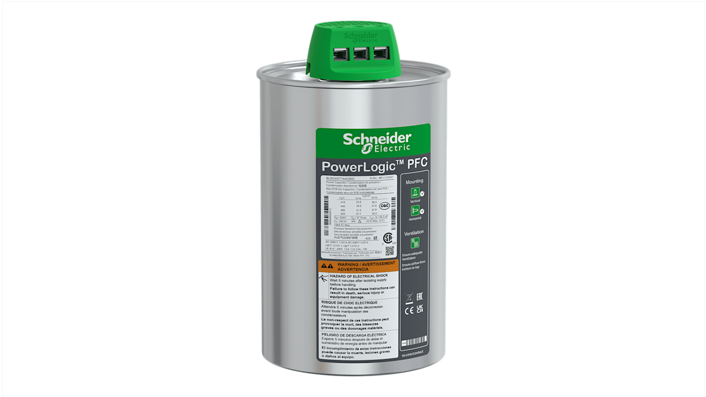 Schneider Electric Power Factor Correction Capacitor (PFC) 37.7kvar 45.2kvar