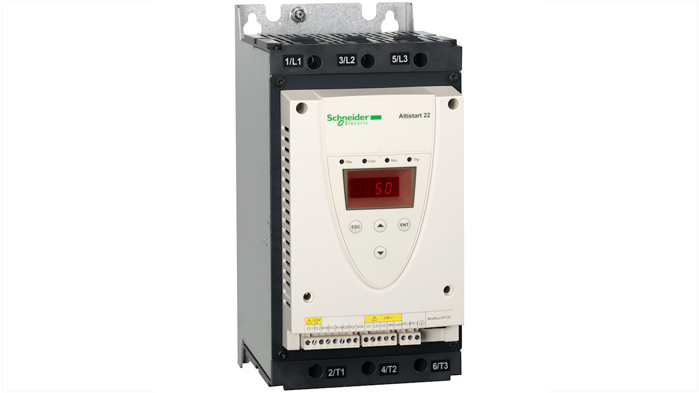 Schneider Electric Altistart 22 Soft Starter, , 20 hp, 208 → 600 V, 3 Phase, IP20