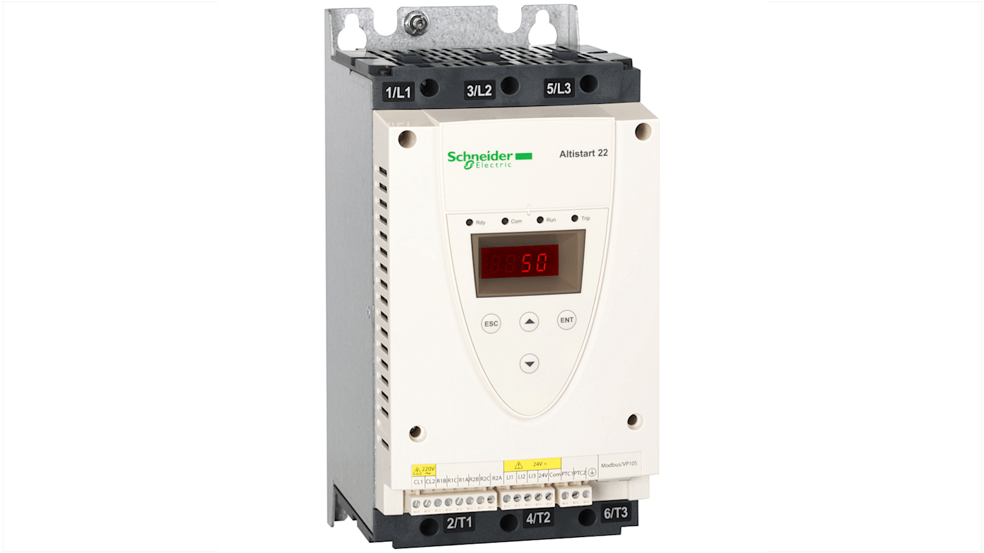 Schneider Electric Altistart 22 Soft Starter, , 15 hp, 208 → 600 V, 3 Phase, IP20