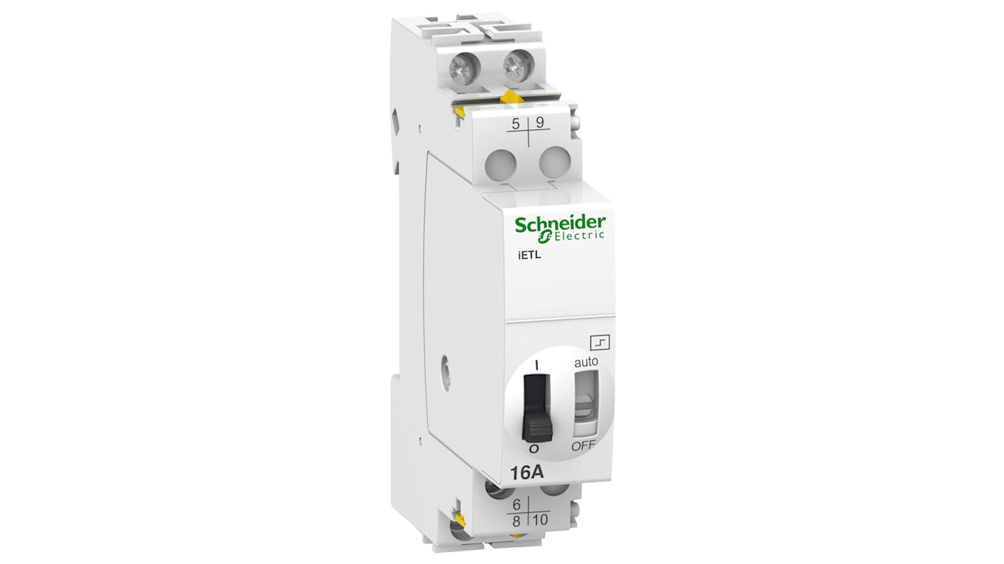 Schneider Electric DIN Rail Impulse Relay, 12 V ac Coil, 16A Switching Current, SPDT