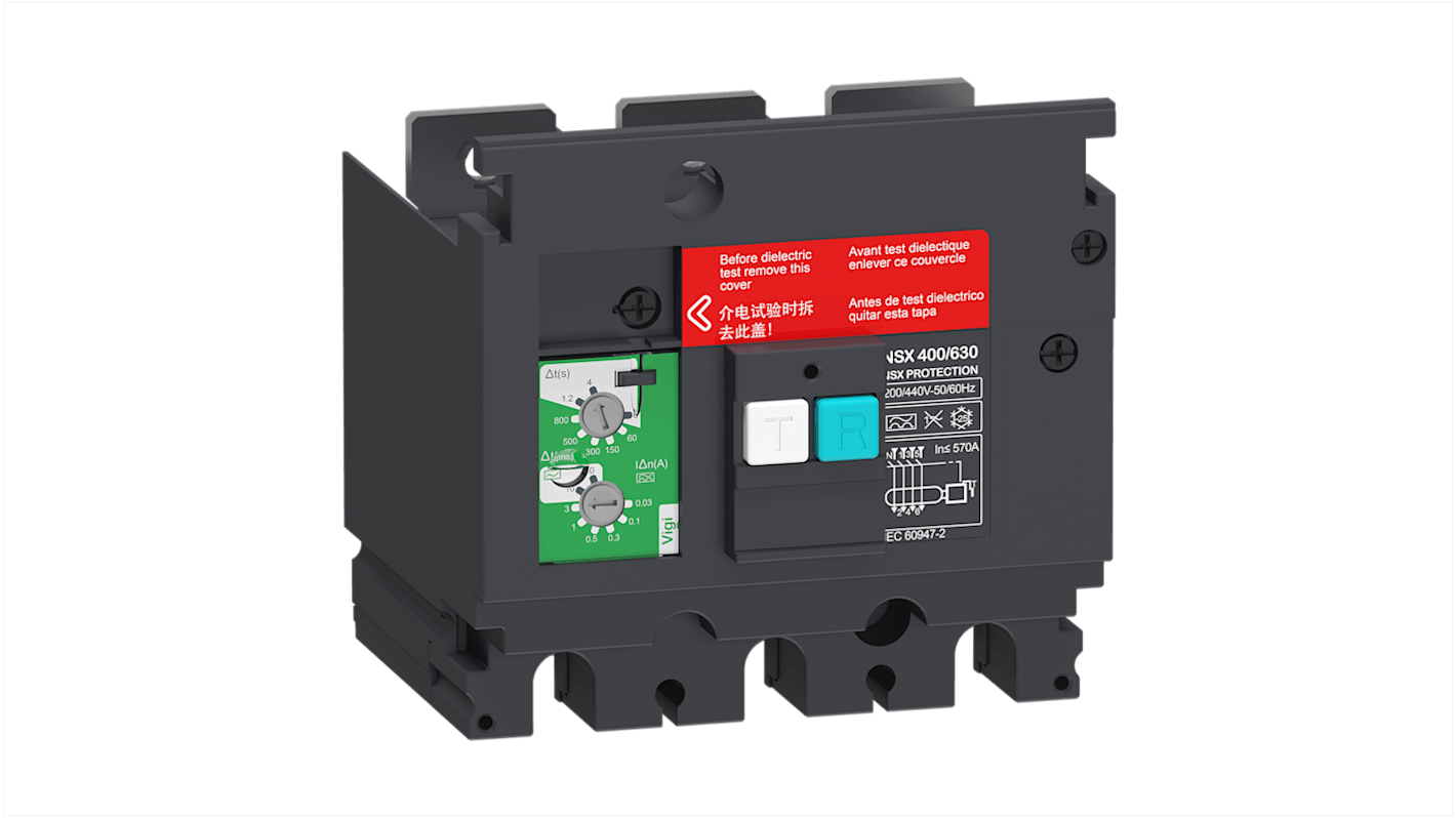 Schneider Electric 240 → 440V ac Earth Leakage Add-on Protection Module Circuit Trip for use with ComPacT