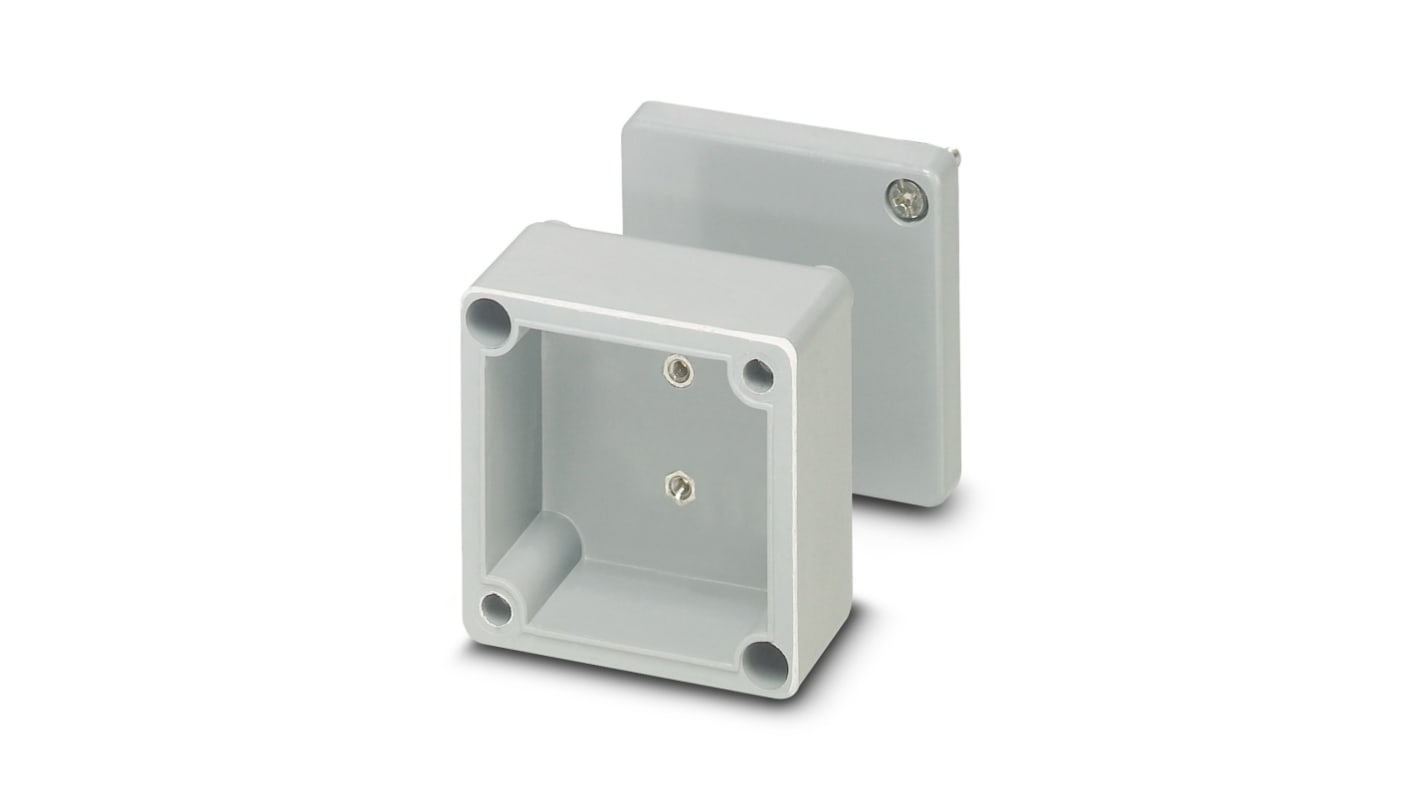 Phoenix Contact E PE A Series Grey Glass Fibre Reinforced Polyester Junction Box, 55 x 55 x 37mm