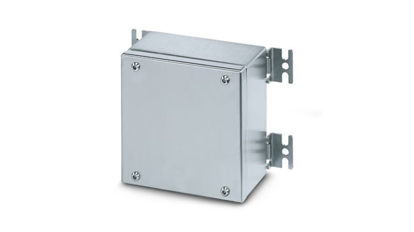 Phoenix Contact S6 A 300X200X80 Series Silver 316L Stainless Steel Junction Box, ATEX, IECEx, 300 x 200 x 80mm