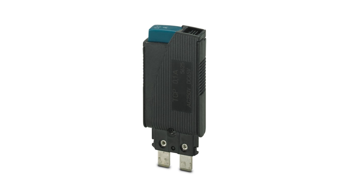 Phoenix Contact Thermal Magnetic Circuit Breaker - TCP  Single Pole 250V ac Voltage Rating DIN Rail, 100mA Current