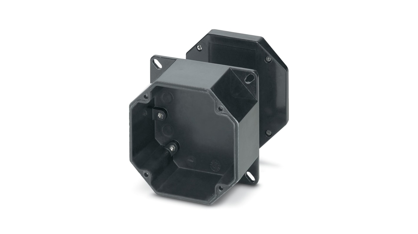 Phoenix Contact Black Glass Fibre Reinforced Polyester Junction Box, 81 x 81 x 75mm