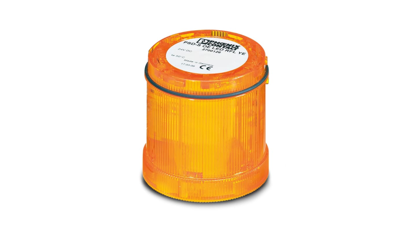 Phoenix Contact PSD Series Yellow Flashing Effect Flashing Light Element, 24 V dc, LED Bulb, DC, IP65