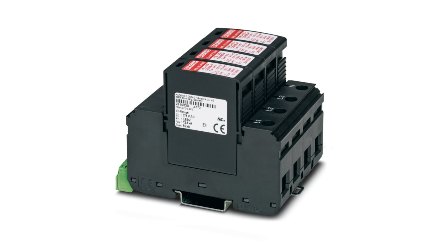Protector de sobretensiones transitorias Fase3, 80kA, 2000V (Volts), montaje: Carril DIN VAL