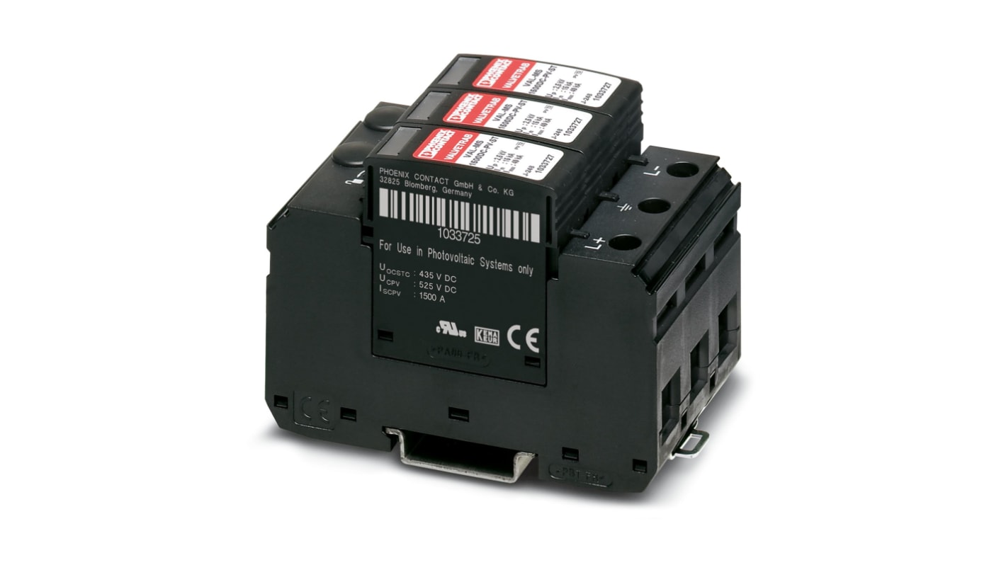 Phoenix Contact 1 Phase Surge Arrester, 4kV, DIN Rail Mount