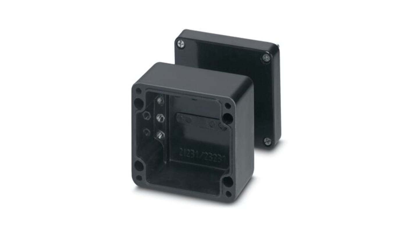Phoenix Contact E PX A Series Black Glass Fibre Reinforced Polyester Junction Box, 75 x 80 x 56mm