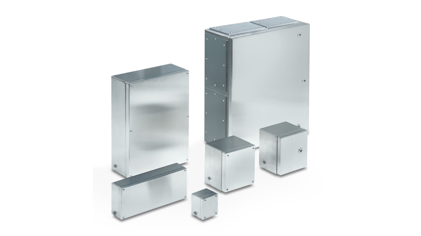 Scatola di derivazione Phoenix Contact, Acciaio INOX 316L Argento, 100 x 100 x 80mm