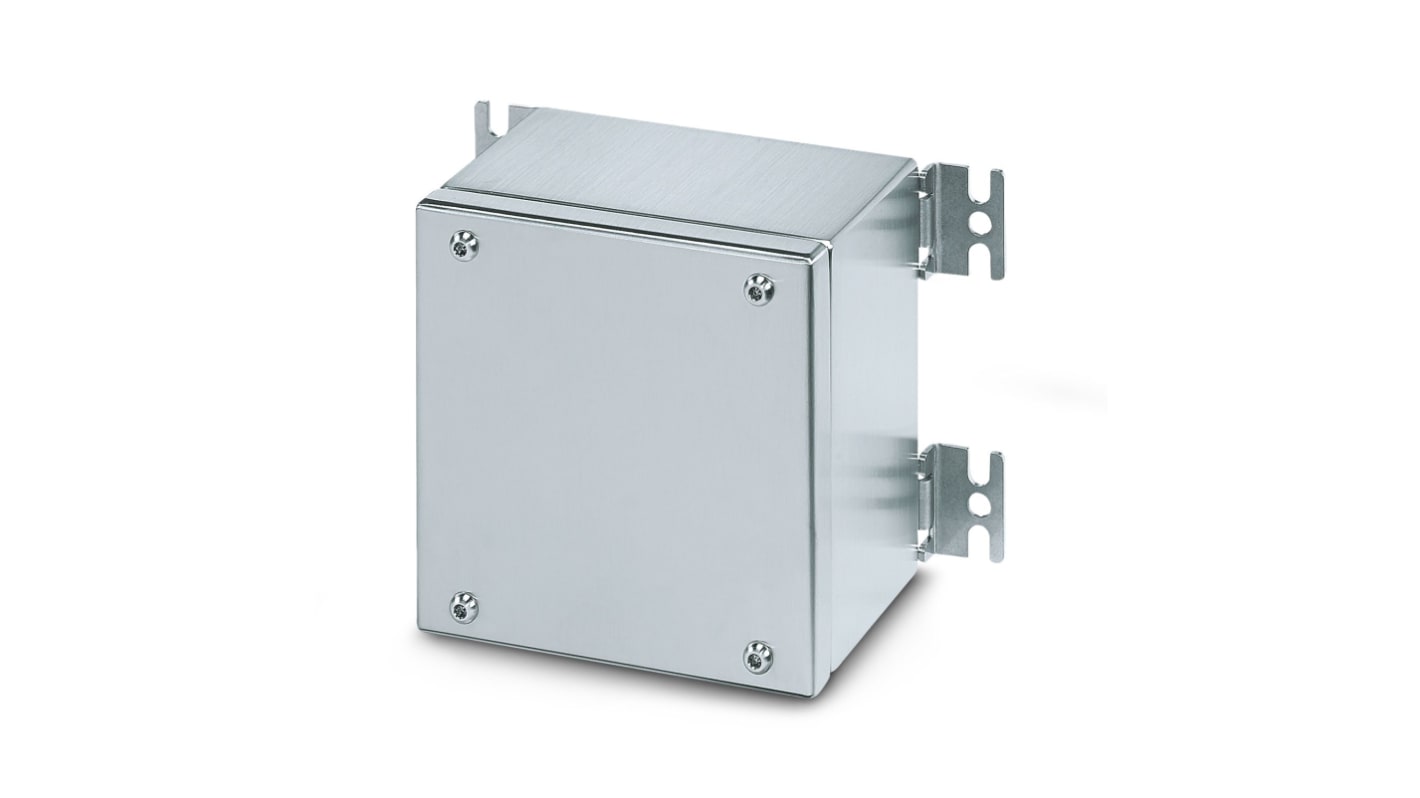 Phoenix Contact S6 A Series Silver 316L Stainless Steel Junction Box, ATEX, IECEx, 150 x 150 x 100mm