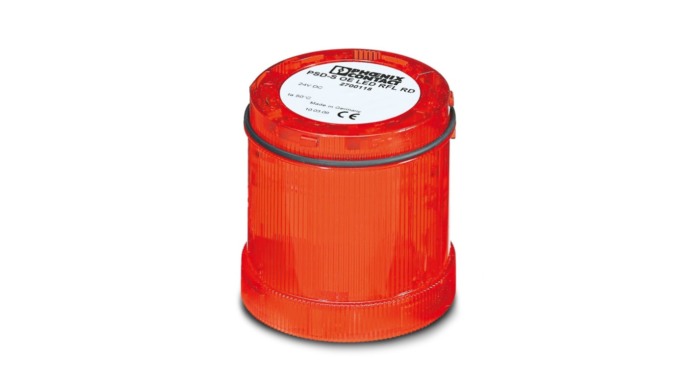 Phoenix Contact PSD Series Red Flashing Effect Flashing Light Element, 24 V dc, LED Bulb, DC, IP65
