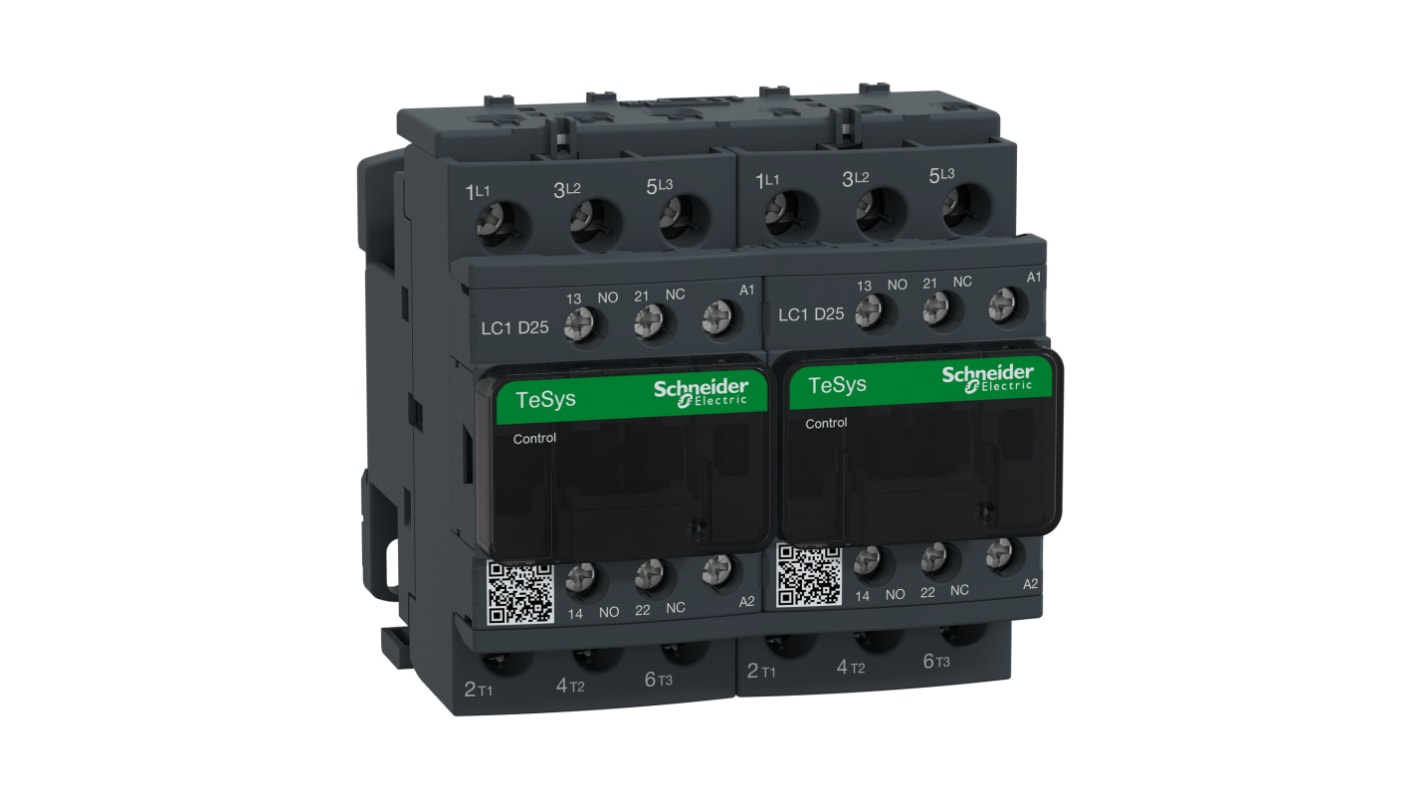 Schneider Electric 接触器, 15 kW, 线圈380 V 交流, 触点25 A, 690 V 交流, 3PP, 3 常开, LC2D系列