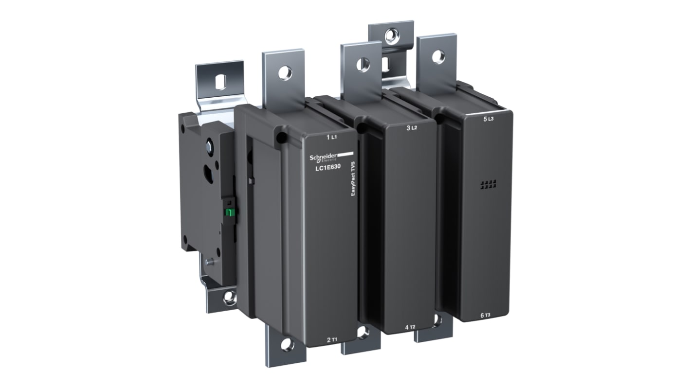 Schneider Electric 接触器, 400 kW, 线圈380 V 交流, 触点630 A, 690 V 交流, 3PP, 3 常开, LC1E系列