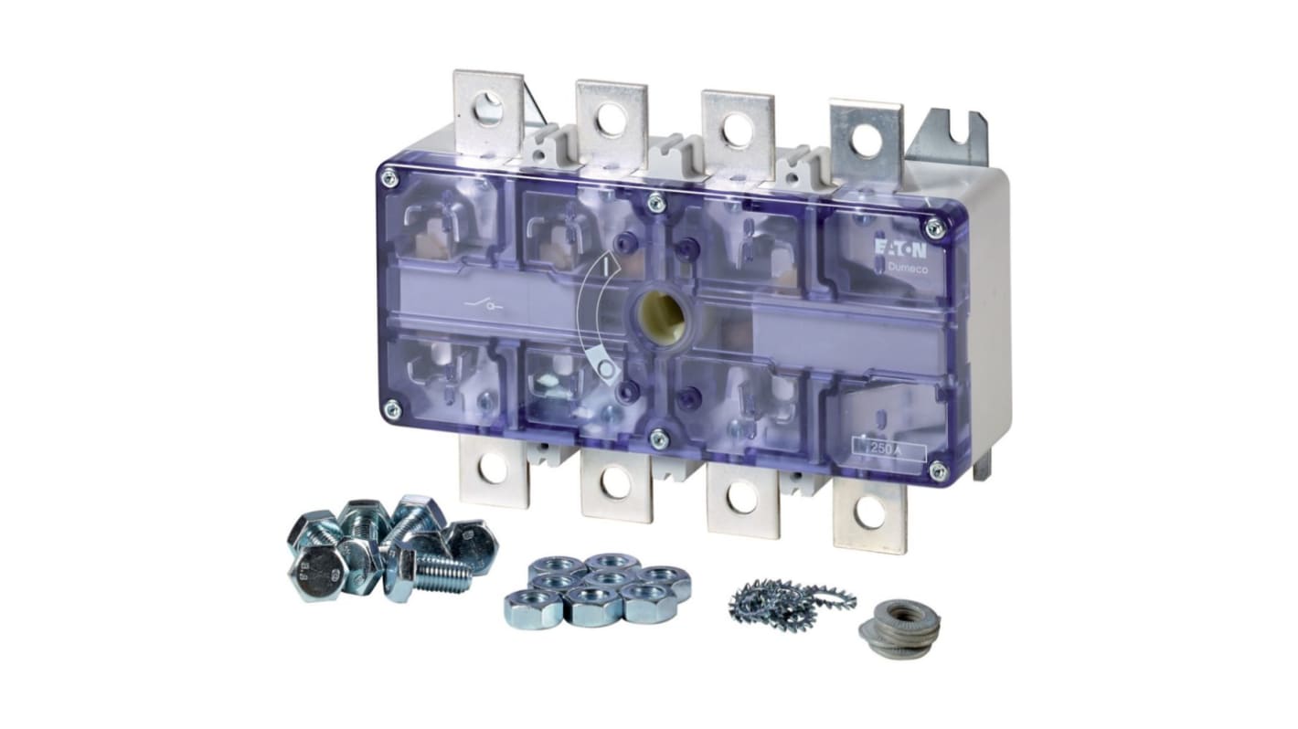 Eaton Fuse Switch Disconnector, 4 Pole, 250A Max Current, 500/250A Fuse Current