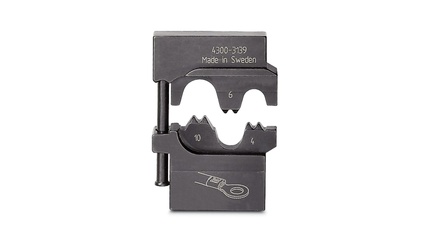 Phoenix Contact, CRIMPFOX-M Crimp Die, Cable Lug, Wire size 4 → 10mm², Coaxial Type Non Insulated