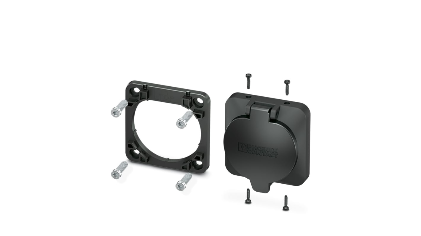 Phoenix Contact Black Fixing Frame for use with Infrastructure Charging Sockets
