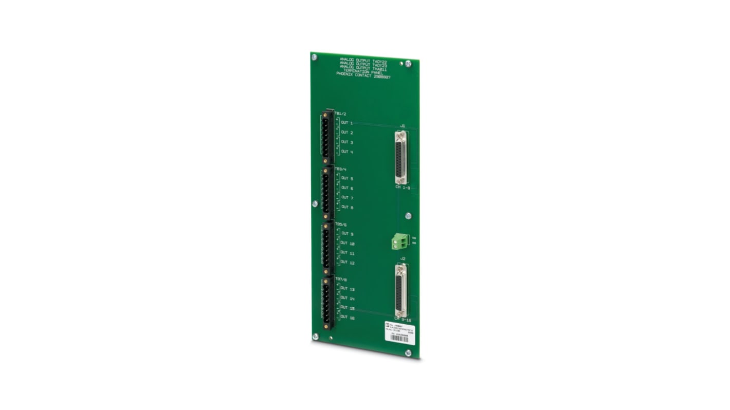 Phoenix Contact FLX-D25F/16CH/AO/TDC3K Series 25-Contact Female Interface Module, D-sub Connector, Panel Mount, 500mA