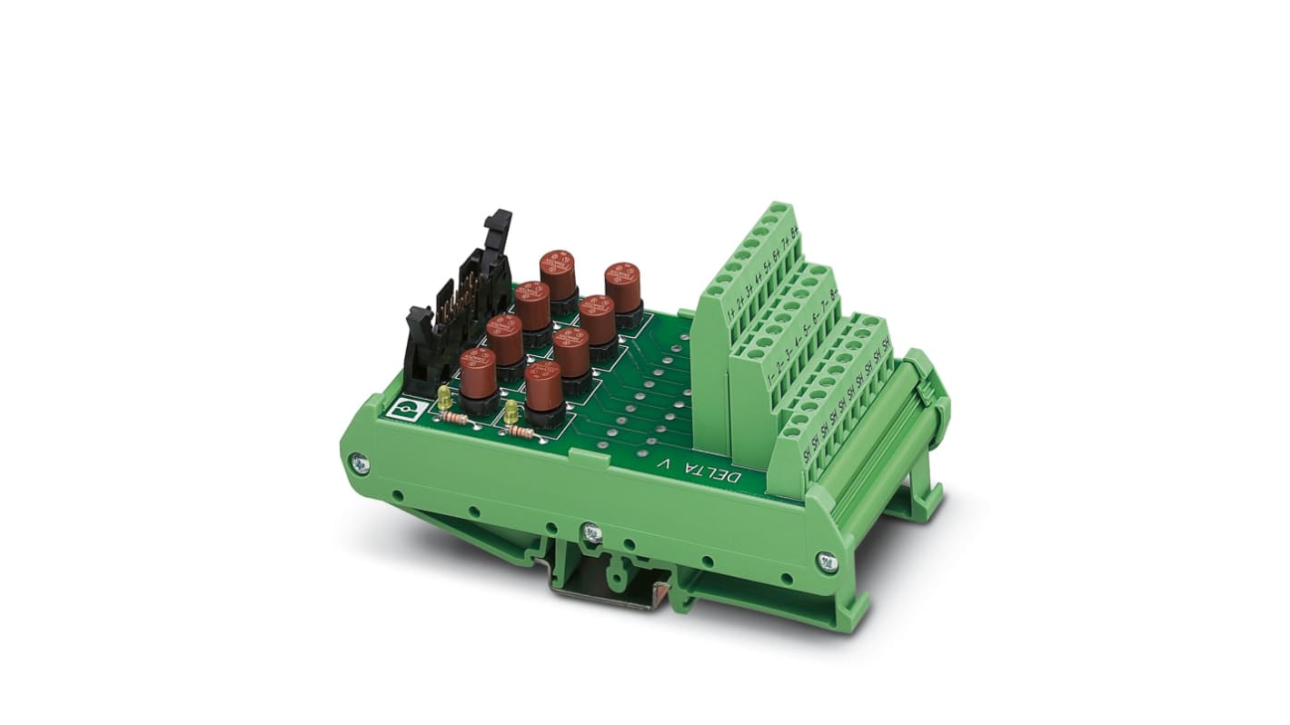 Phoenix Contact VARIOFACE Series 16-Contact Female Interface Module, SC Connector, DIN Rail Mount, 50mA