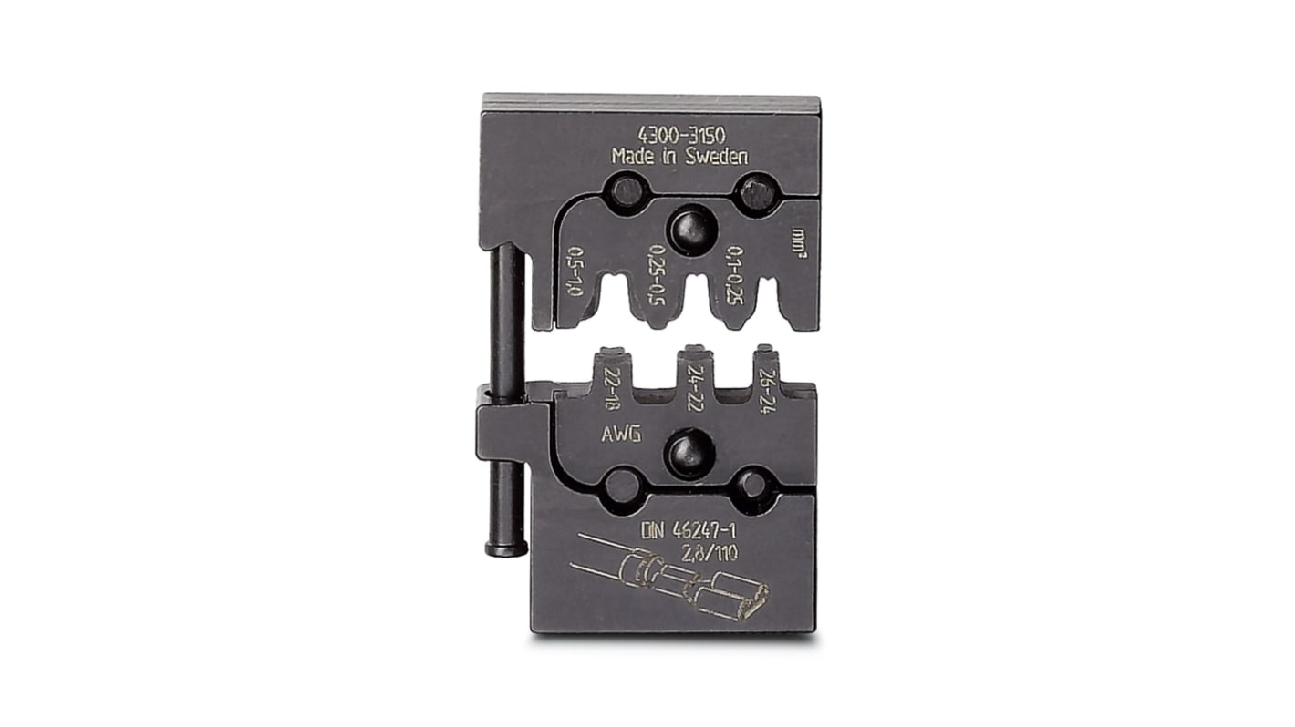 Phoenix Contact, CRIMPFOX-M Crimp Die, Sleeve Connectors, Wire size 0.1 → 1mm², Coaxial Type Non Insulated