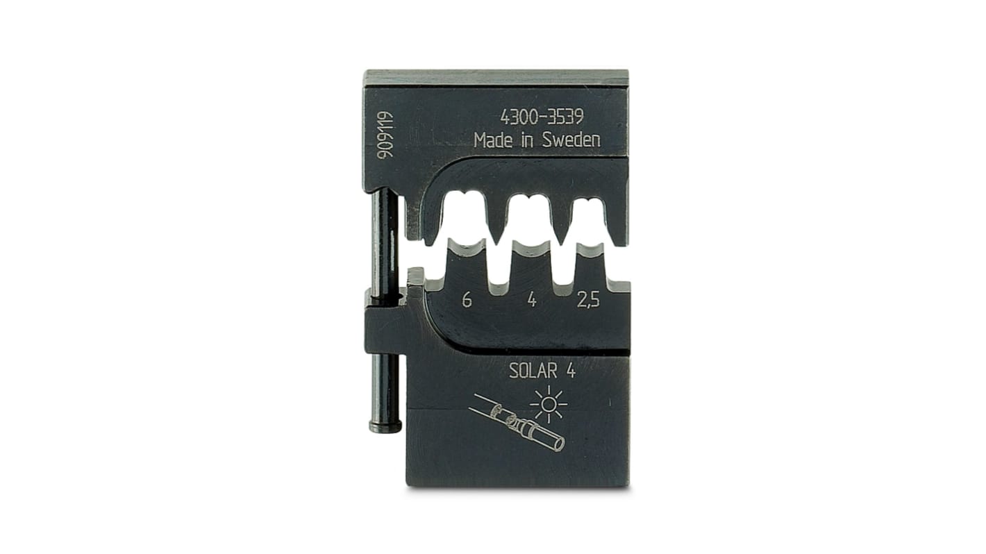 Phoenix Contact, CRIMPFOX-M Crimp Die, Solar Cable Connector, Wire size 2.5 → 6mm², Coaxial Type MC4