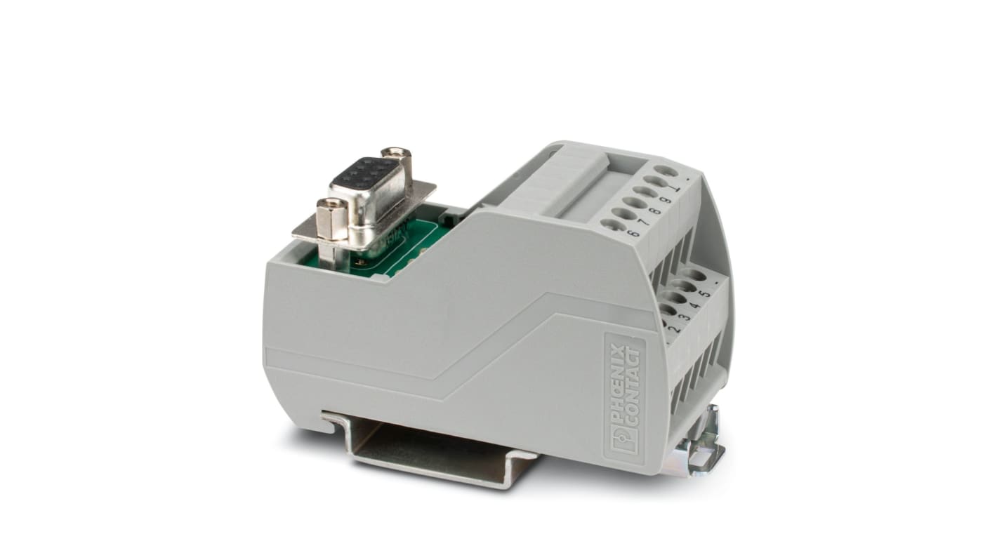 Phoenix Contact VARIOFACE Professional Series 9-Contact Female Interface Module, D-sub Connector, DIN Rail Mount, 2.5A