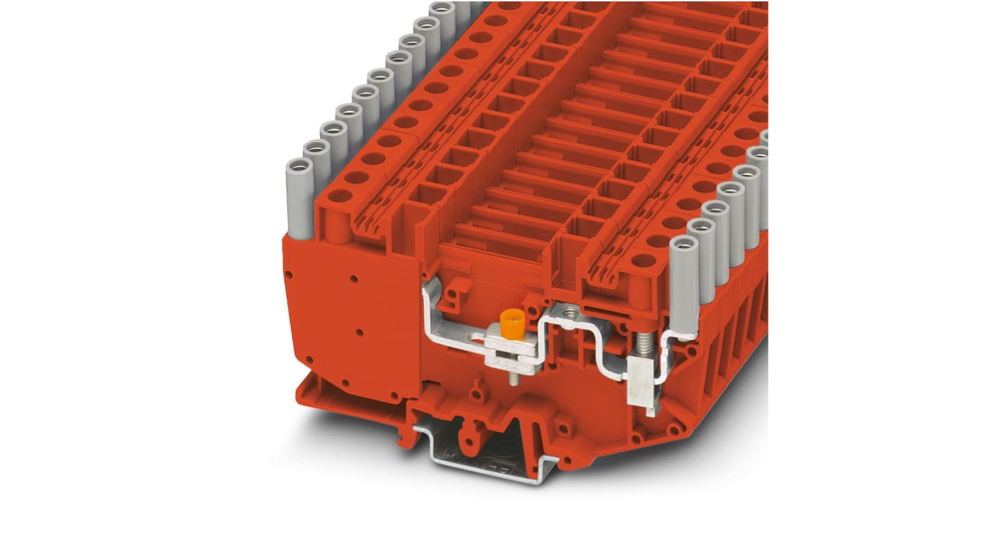 Phoenix Contact 706058 URTK/SP RD Series Red, 6mm², 1-Level, Screw Termination