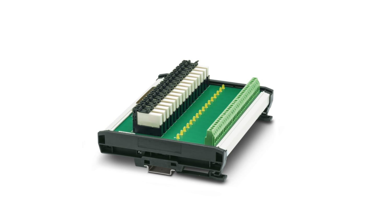 Phoenix Contact UM-D37M/16R-120AC/DI/C3/L Series 1-Contact Female Interface Module, D-sub Connector, DIN Rail Mount,