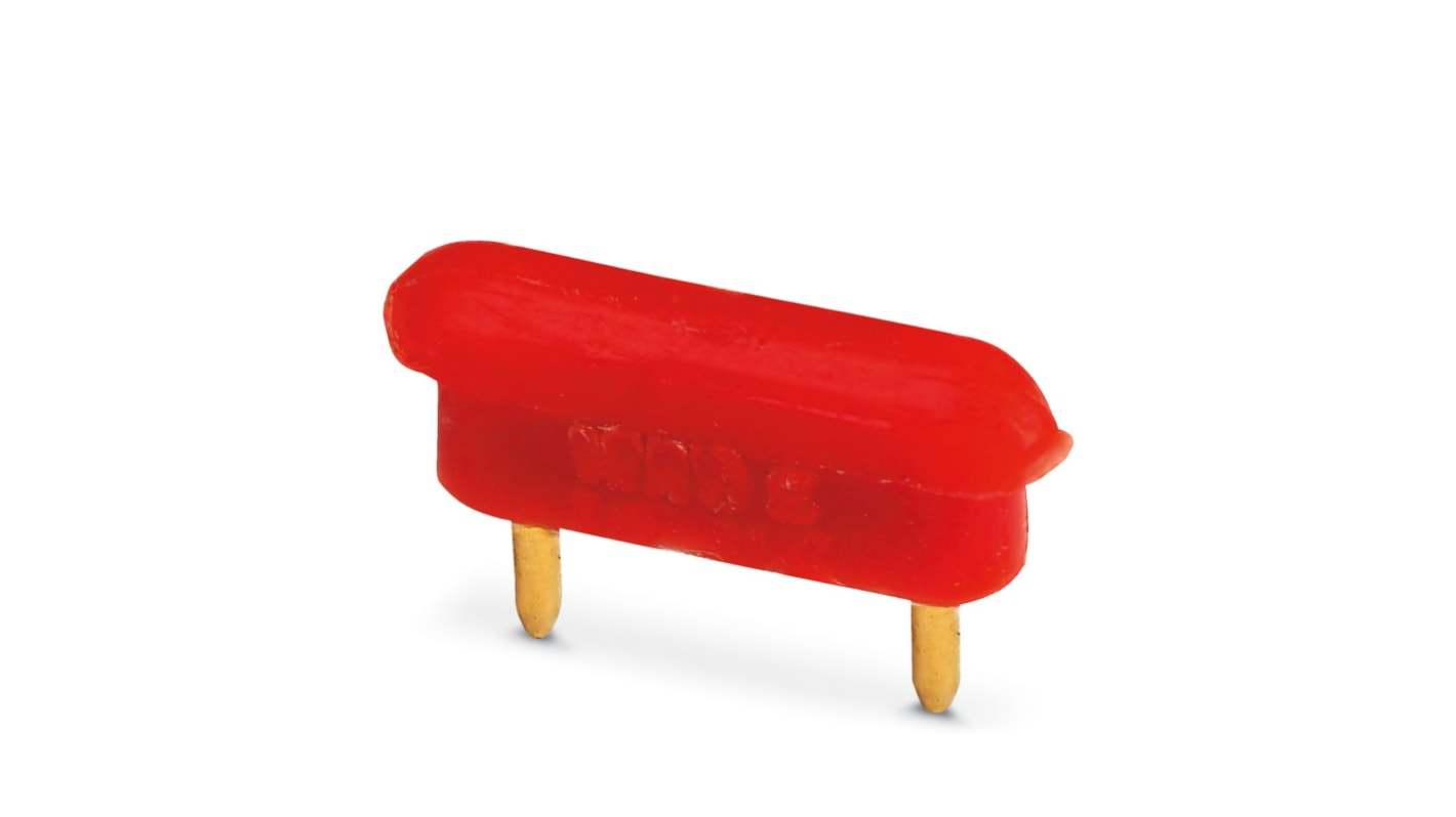 Phoenix Contact, Jumper/TE5 Jumper Male Rectangular Red Bridge 2 Way 1 Row