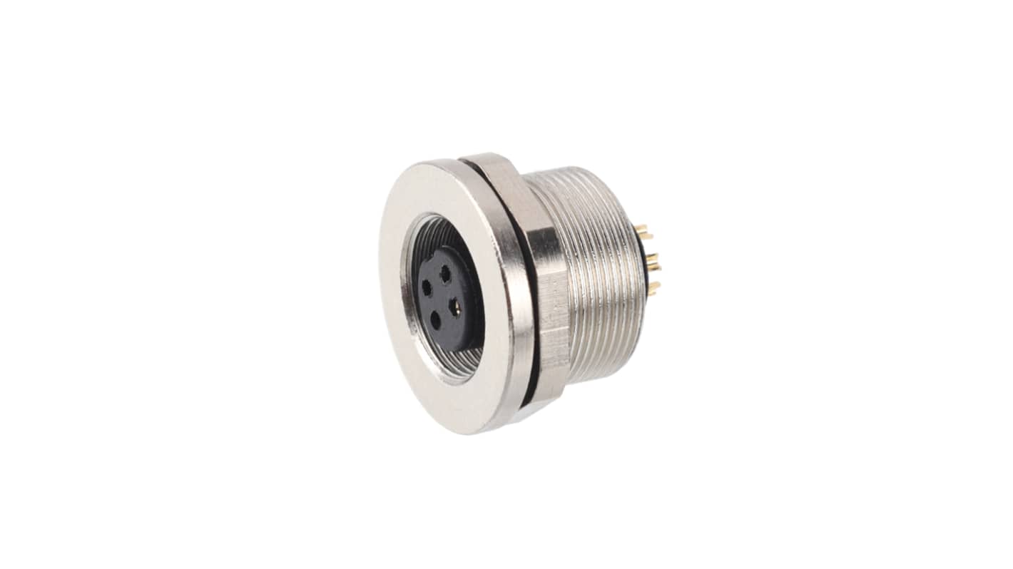 RS PRO Industrial Circular Connectors, 4 Contacts, Panel Mount, M9 Connector, Socket, Female, IP67