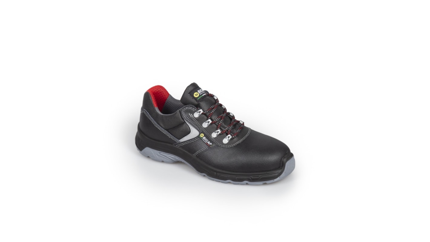Bicap Falcon Unisex Black Composite Toe Capped Safety Shoes, UK 9, EU 43