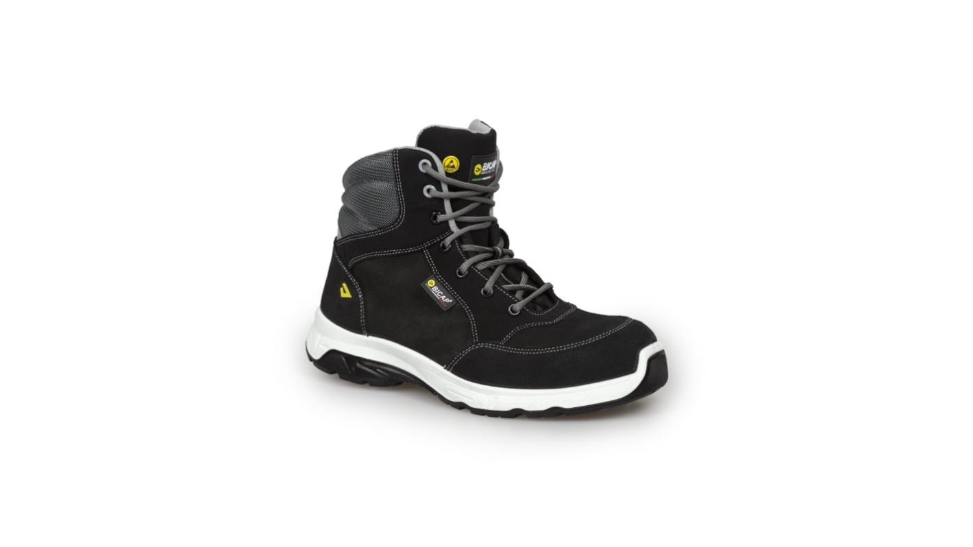 Bicap Ghost Mid Unisex Black Composite Toe Capped Safety Shoes, UK 7.5, EU 41
