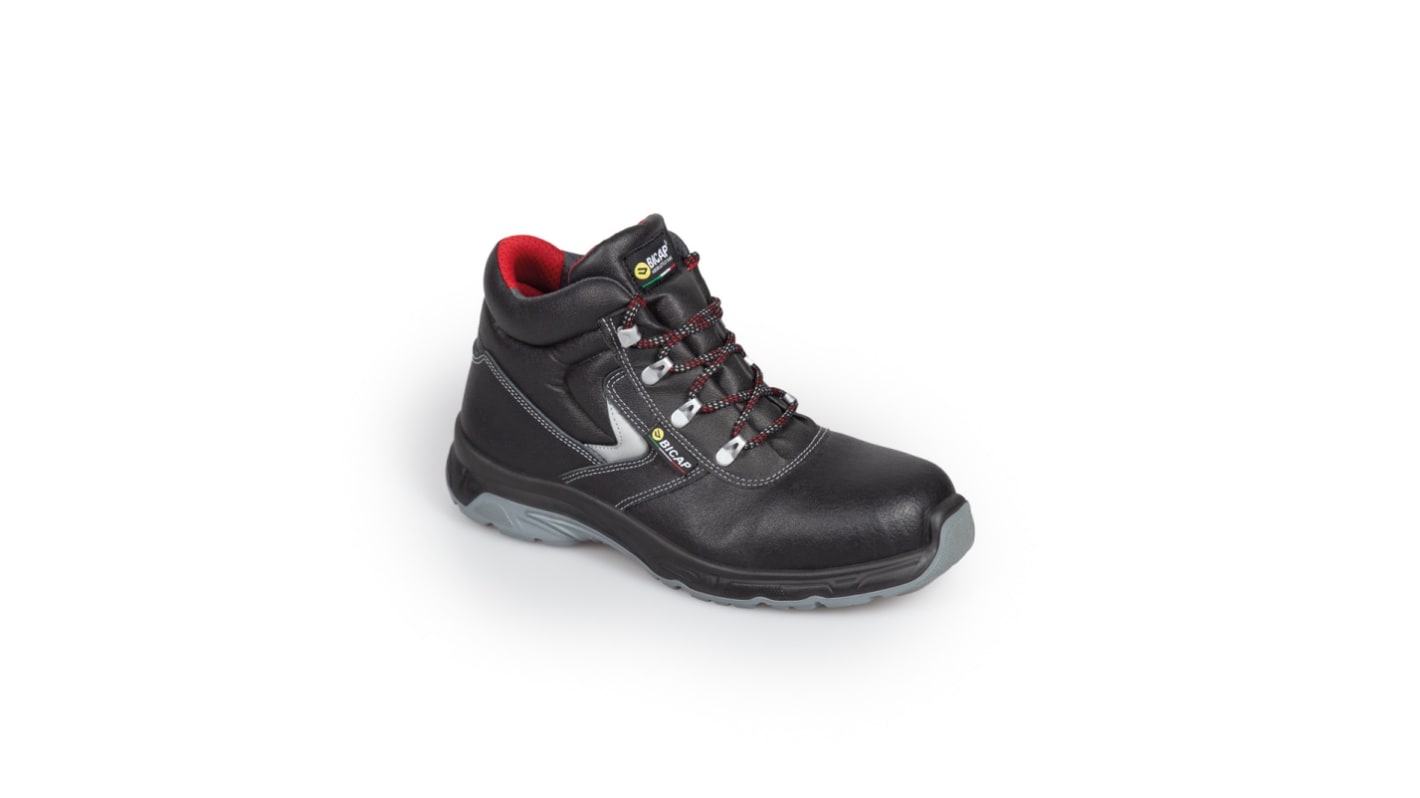 Bicap Sparrow Unisex Black Composite Toe Capped Safety Shoes, UK 6, EU 39