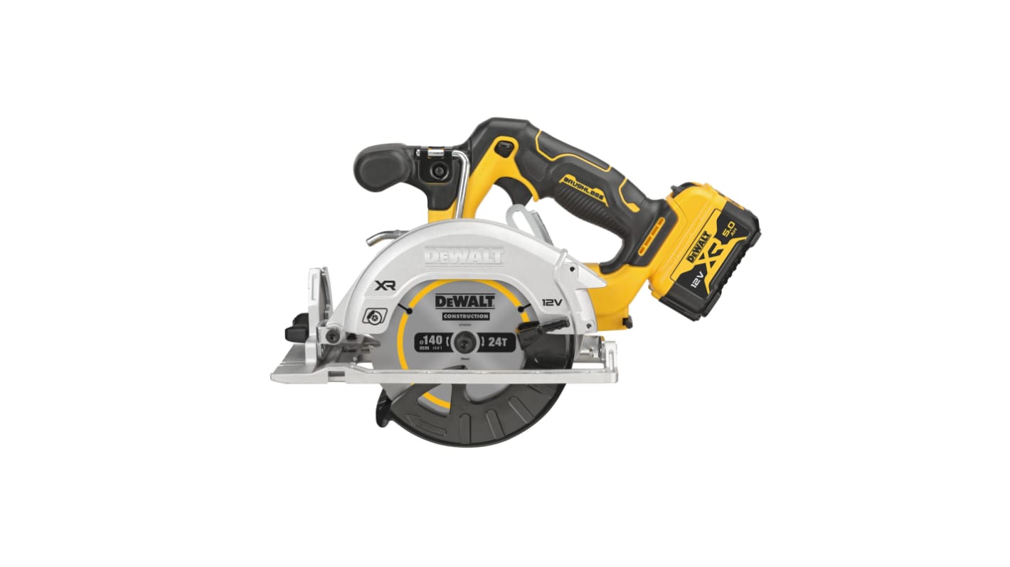 DeWALT DCS512P DCS512P2-QW 140mm Cordless Circular Saw, 12V, Type C - Euro Plug