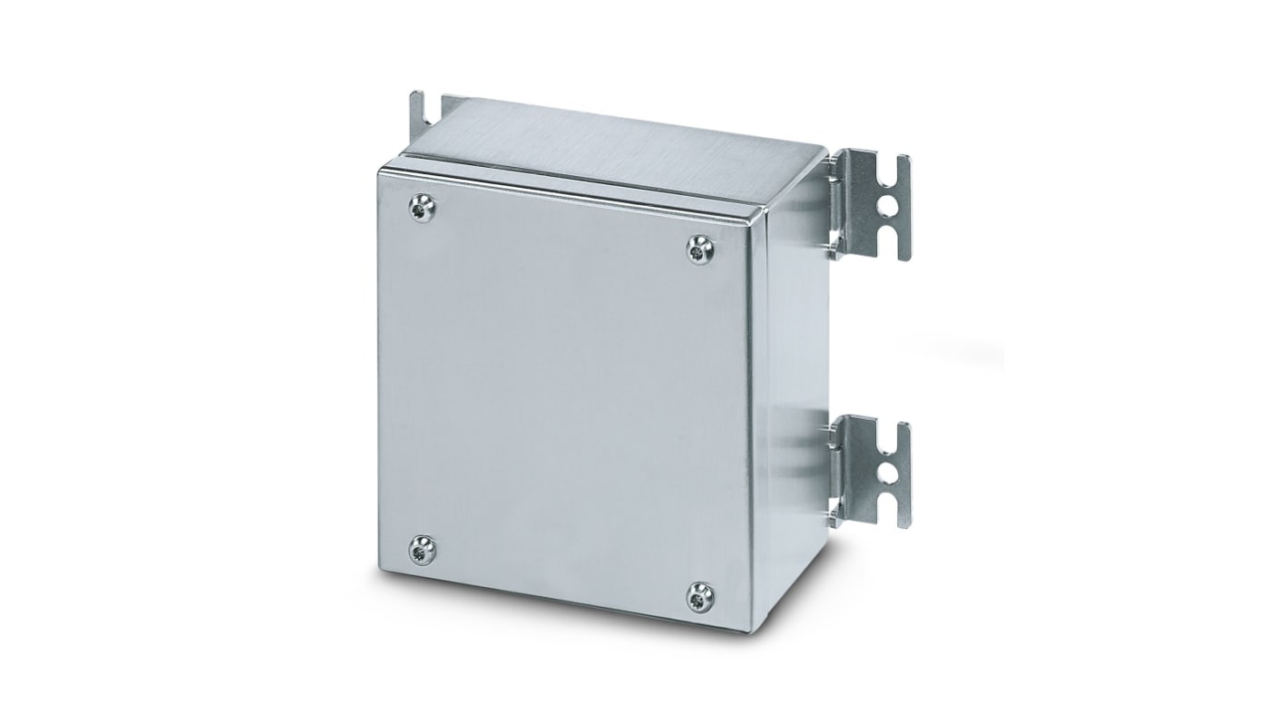 Phoenix Contact E S6 A 200X200X80 Series Silver 316L Stainless Steel Junction Box, ATEX, IECEx, 200 x 200 x 80mm