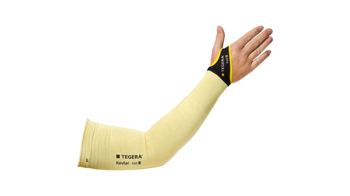 Tegera TEGERA 74 Yellow Reusable Elastane, Para-aramid, Polyester, Stainless Steel Fibre Yarn Protective Sleeve for Cut
