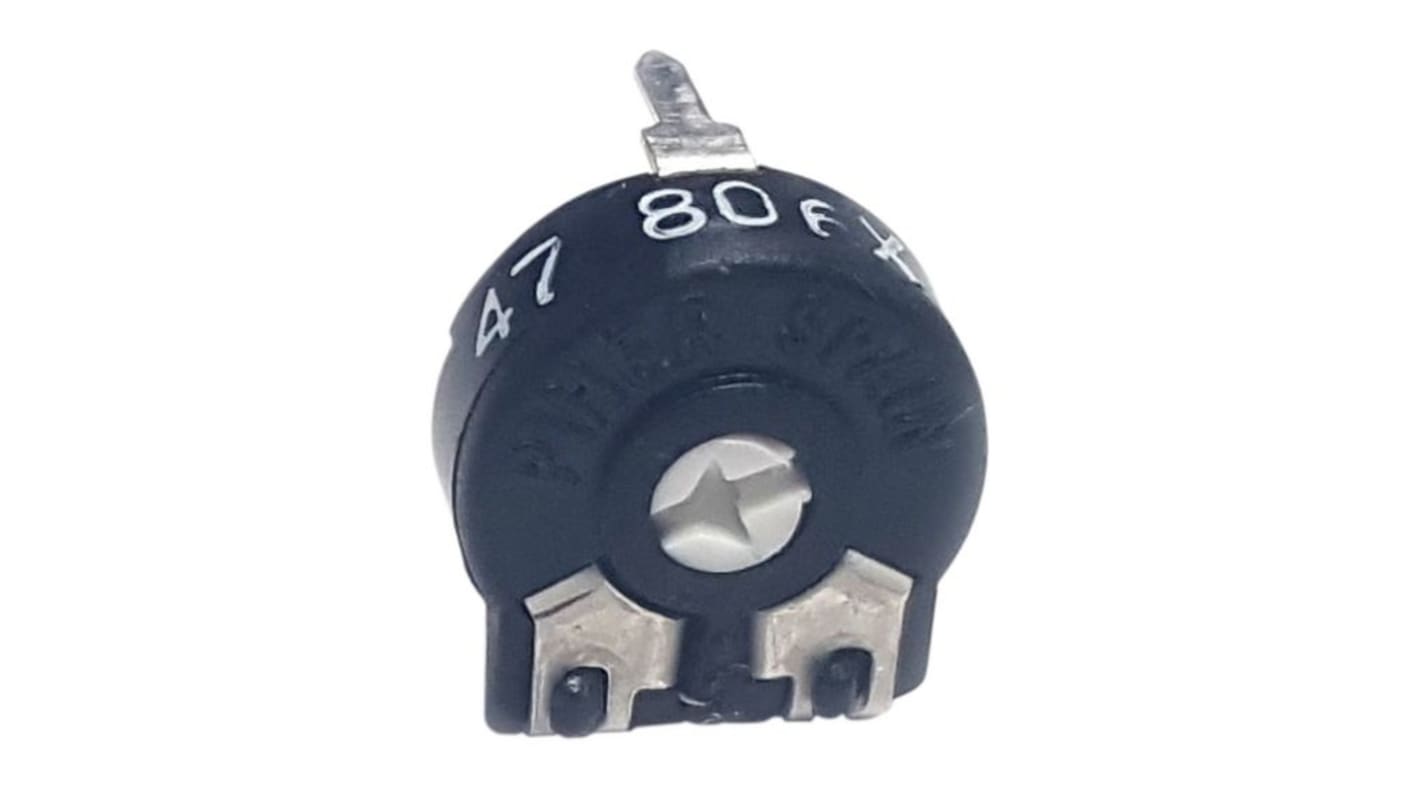 100kΩ, Panel Mount Trimmer Potentiometer 0.2W Side Adjust PIHER SENSORS AND CONTROLS S.S.A, PC-16