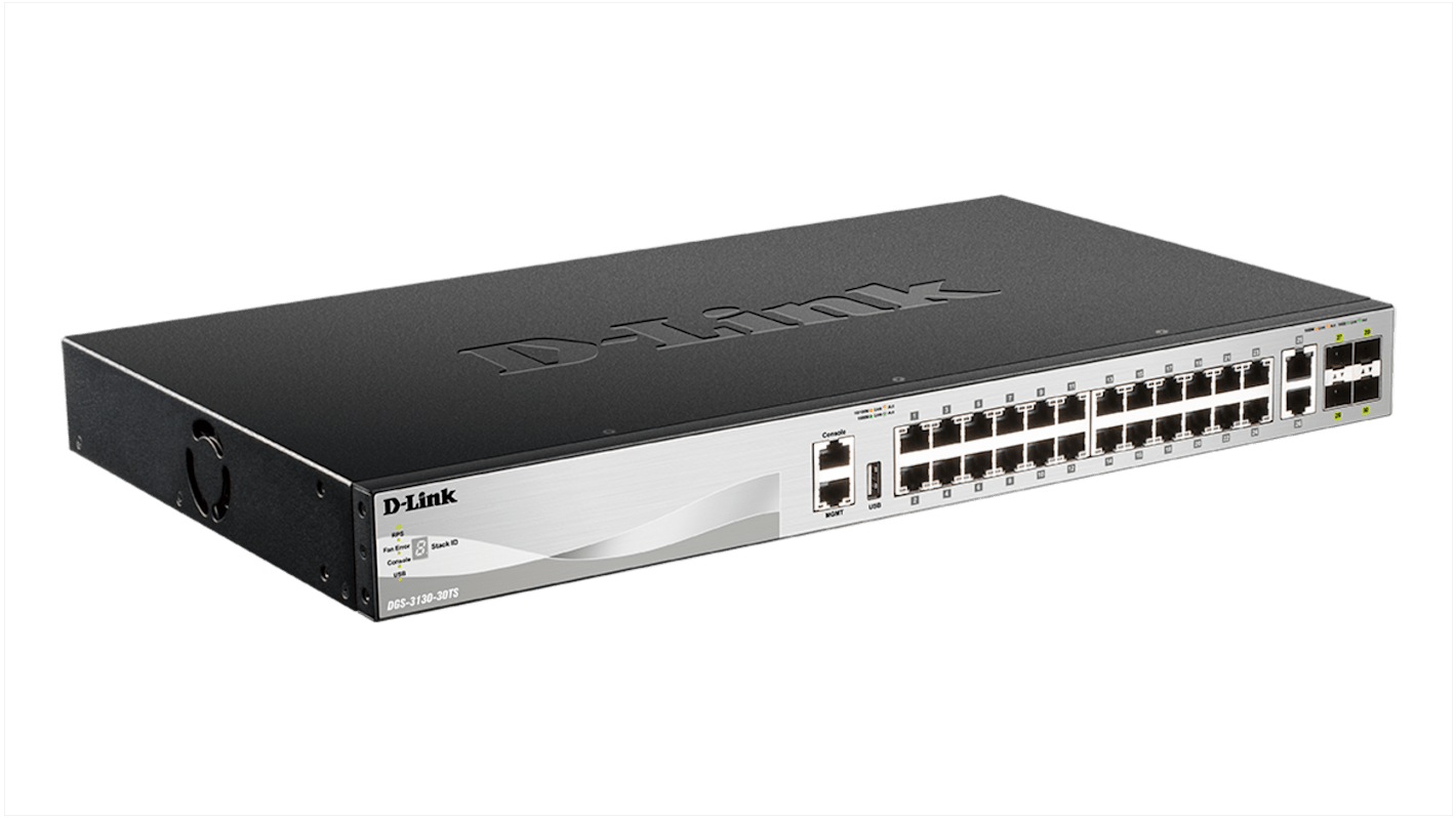 D-Link 30-Port Layer 3 Stackable Multi-Gigabit Managed Switch with 25G Uplinks, Managed 30 Port Managed Switch, UK