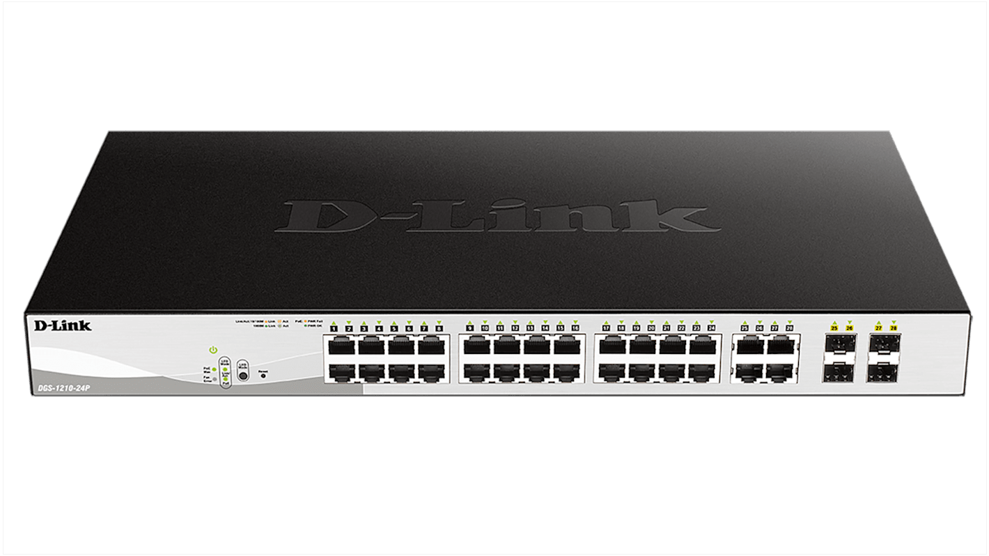 D-Link 28-Port Gigabit Smart Managed PoE Switch, Smart 28 Port Managed Switch With PoE