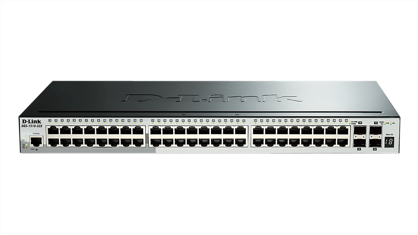 D-Link 52-Port Gigabit Stackable Smart Managed Switch with 10G Uplinks, Smart 52 Port Gigabit Switch