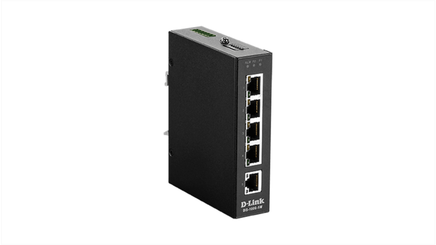 D-Link 5-Port Industrial Gigabit Unmanaged Switch, Unmanaged 5 Port Gigabit Switch
