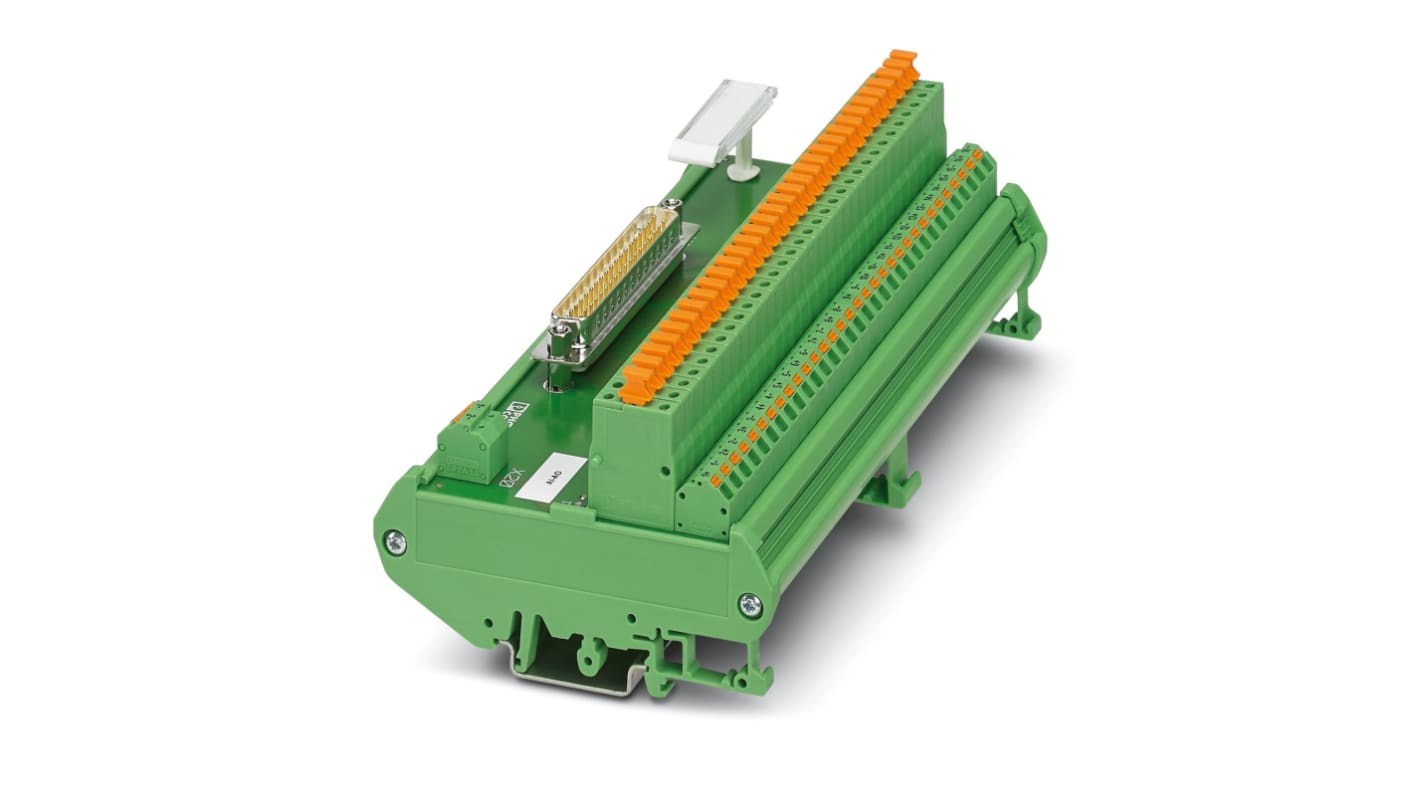 Phoenix Contact UM- D37SUB/M/HC3/AIO/SP-MT Series 37-Contact Female Interface Module, D-sub Connector, DIN Rail Mount,