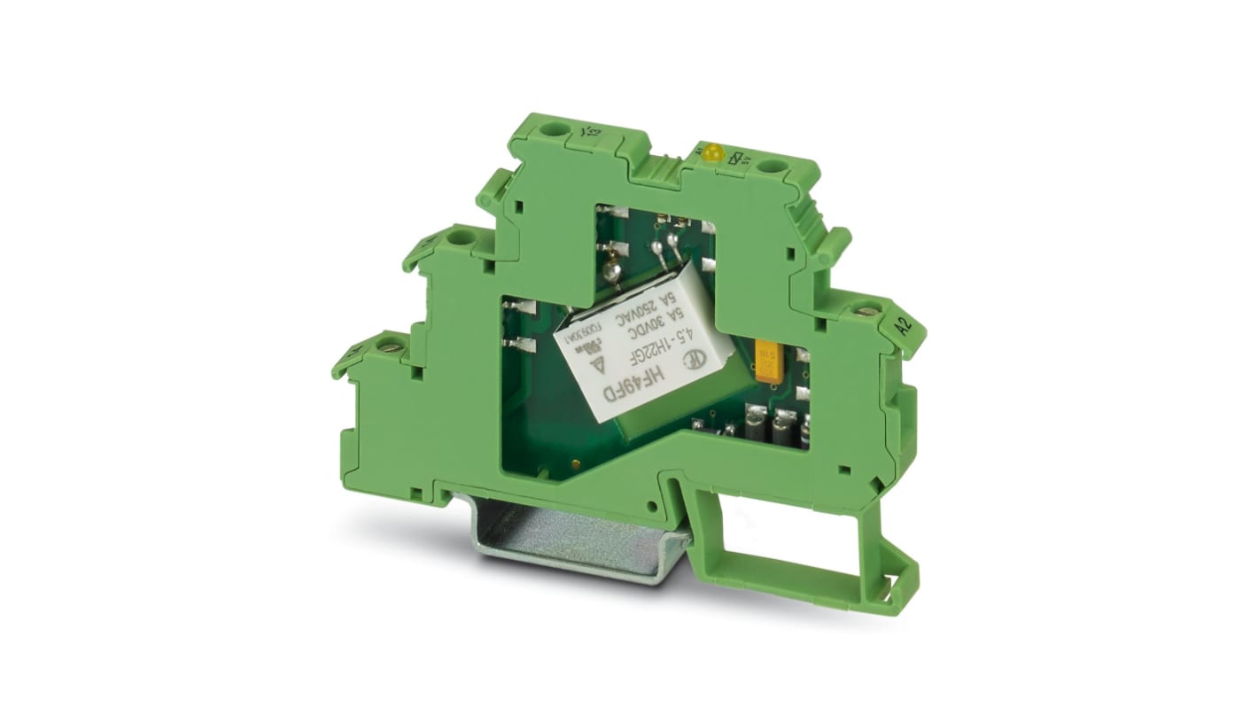 Phoenix Contact DEK Series Relay Module, DIN Rail Mount, 5V Coil, SPST, 3A Load