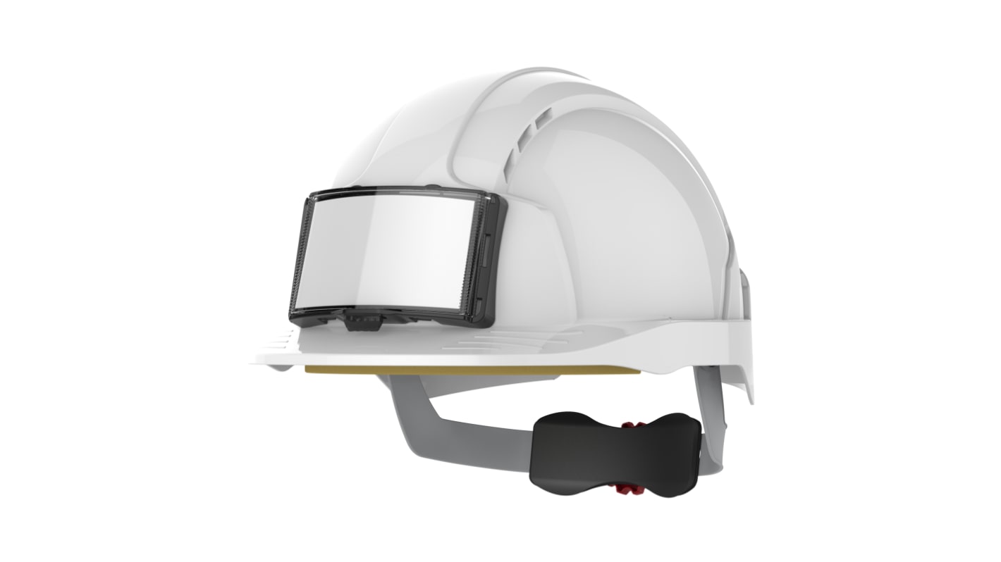 JSP EVOLite Mid White Safety Helmet With Card Holder, , Ventilated